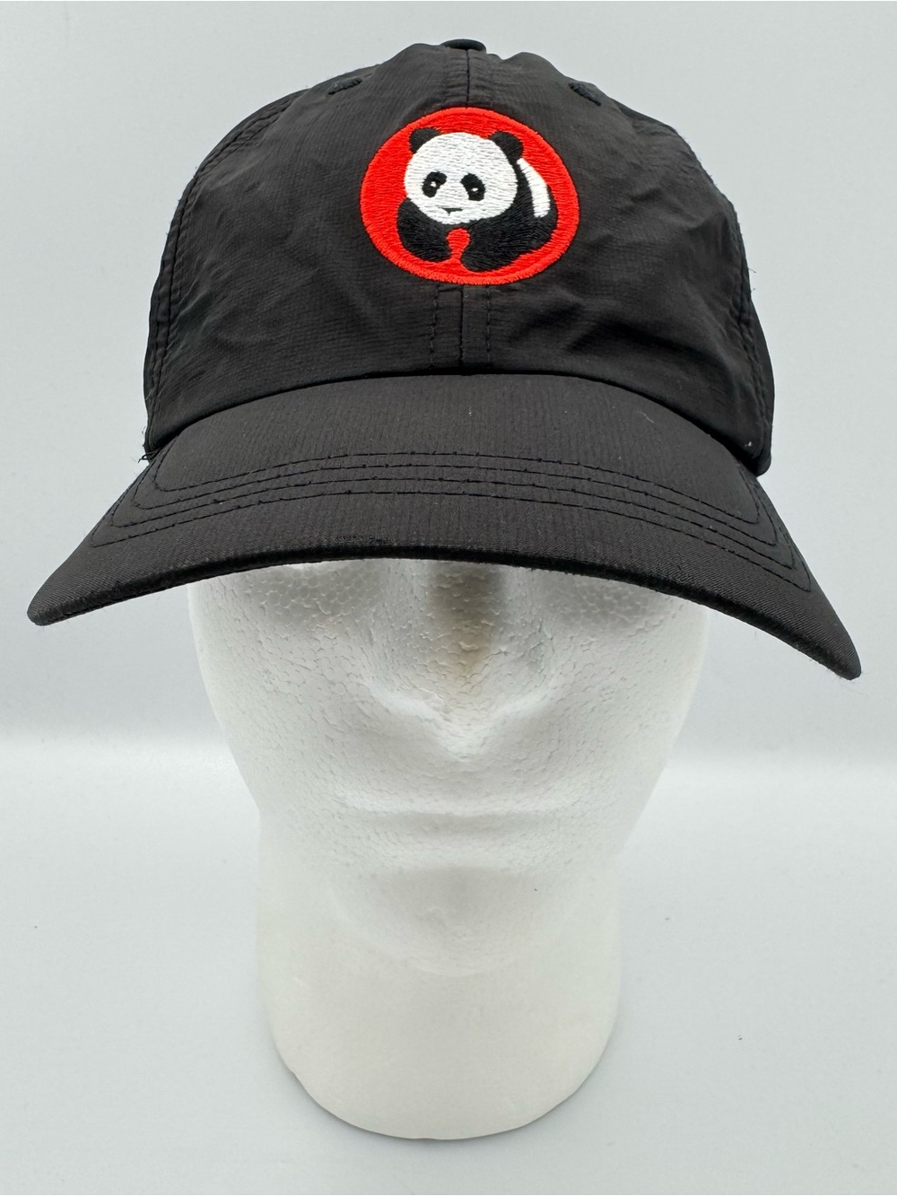 Panda Express Employee Baseball Cap Dad Hat Adjustable lightweight Black Red